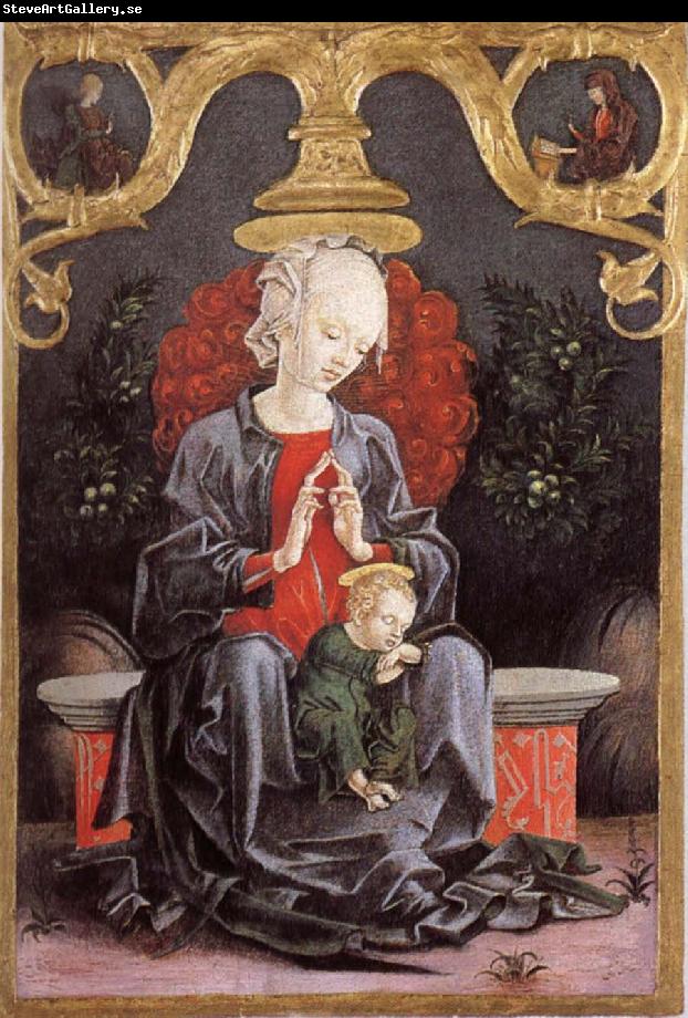 Cosimo Tura Madonna and child in a tradgard